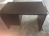 Black Particle Board Desk w/ 2 Drawers