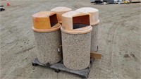 Barkman Pebblestone Garbage Cans