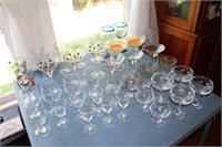 Wine glasses, martini glasses, glasses