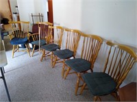 Wooden Kitchen Chairs Set of 6 Needs Love