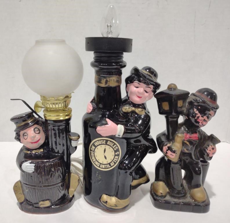 Ceramic Drunkards Table Lamp (9"), Lamp, &