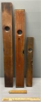 Antique Wood Rule & Level Tools Lot