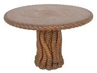 Dorothy Draper Style Rope and Tassel Table