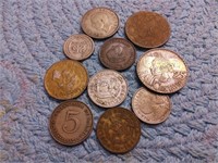 10 foreign coins