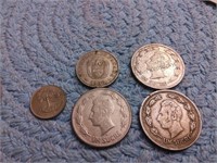 5 foreign coins