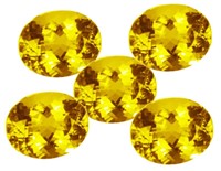 Genuine 7x5mm Golden Citrine Oval (5pc)