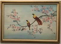 Asian Inspired Oil On Canvas Painting By C.K.Chan