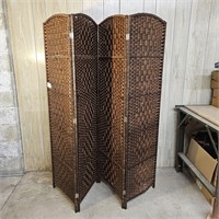 Brown Weave Divider Wall