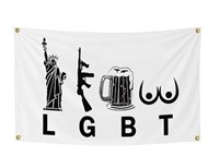 (new) Liberty Guns Beer Tits Flag 3x5 Feet LGBT