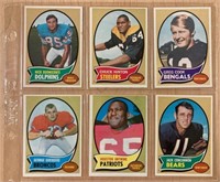 6 1970 TOPPS FOOTBALL CARDS