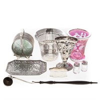 American & Continental silver table items