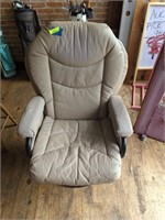 Faux leather glider/swivel rocking chair