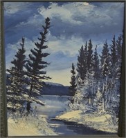 Winter Northern Lake Landscape