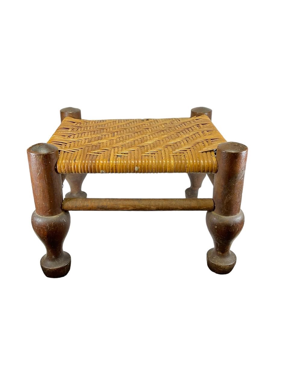 Vintage Rattan Foot Stool