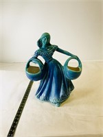 Vintage royal haeger Blue ceramic flower girl