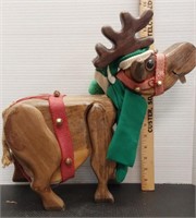 Vintage handmade wooden Reindeer 15inch