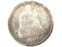 1867-S Seated Half Dime