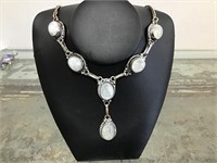 Moonstone 925 stamped necklace
