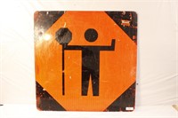 Vintage Men At Work Sign