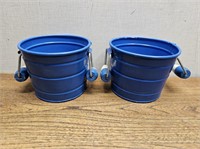 NEW 2 METAL Planters / Holders @5.5Ax4.25inH
