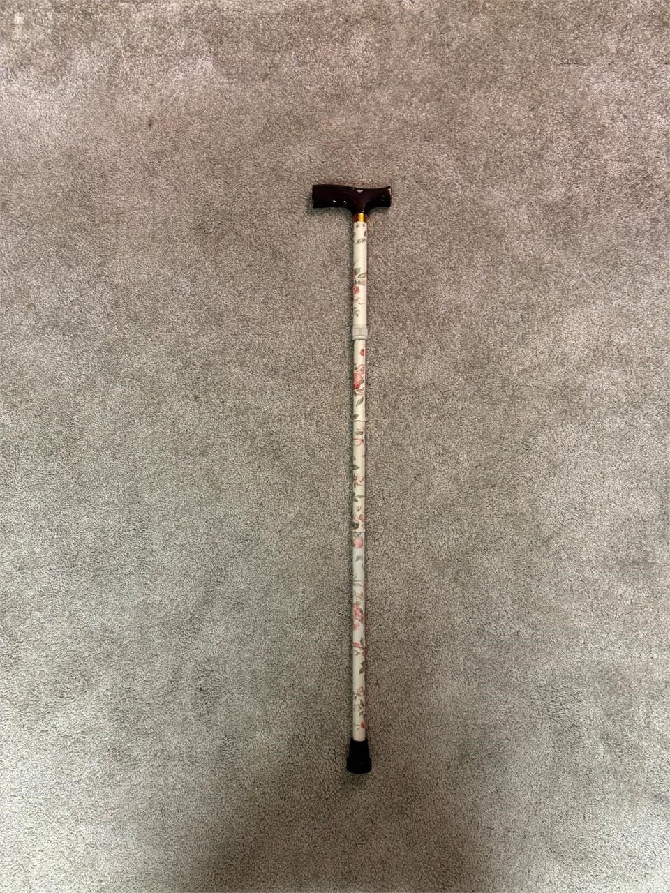 Floral Adjustable Height Cane