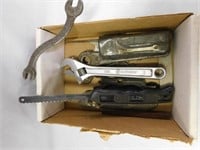8" crescent wrench - vintage ratchet wrench -