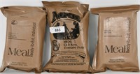 (3) MRE Meal Ready to Eat Menus 1, 5 and 10