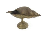 Mid-Century Brass Seashell Ashtray