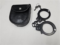 Hand Cuffs with Keys & Leather Pouch