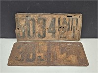 1921 Indian License Plates