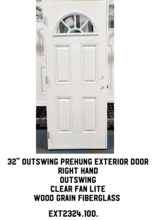 32" Outswing Prehung Exterior Door