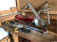 Toolbox, Quick Grip clamp, crowbars