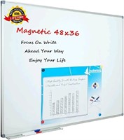 Lockways White Board Dry Erase Board 48 x 36 Inch,