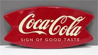 FISHTAIL COCA-COLA ADVERTISING SIGN