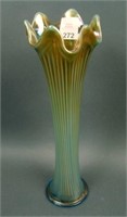 Fenton Fine Rib 10 1/4” Tall Standard Swung Vase –