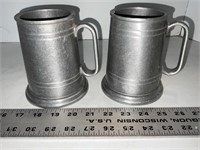 Two pewter stines