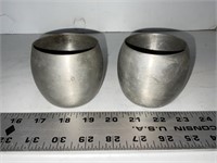 Pewter candleholders