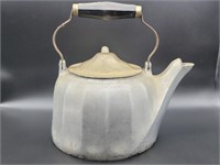 Vintage Cast Aluminum Tea Kettle w/ Flip Top Lid