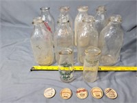 Vintage Milk Bottles (10)