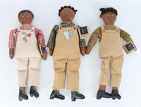 3 June Wildash Folk Art Black Boy Dolls