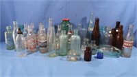 Vintage Glass Bottles-many colors incl