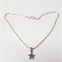 $120 Silver Marcasite 10" Anklet