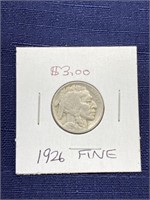 1926 Buffalo nickel coin