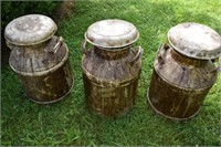 Metal Milk Cans 3pc
