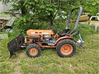 Kubota b7100 diesel 4x4 tractor with power angle
