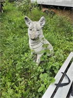 Large very heavy concrete dog statue