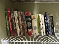 Shelf of recipe books