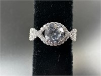 Sterling Silver Engagement Ring Size 7