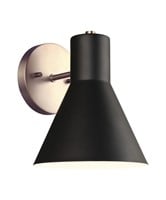 Towner Wall Sconce In Satin Brass, Black