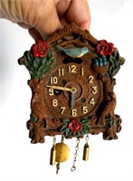 Miniature Wind-up Cookoo Clock 3 1/2"x4"